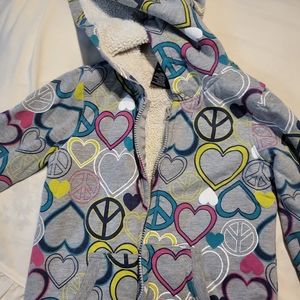 GIRL'S PEACE & LOVE HOODIE
